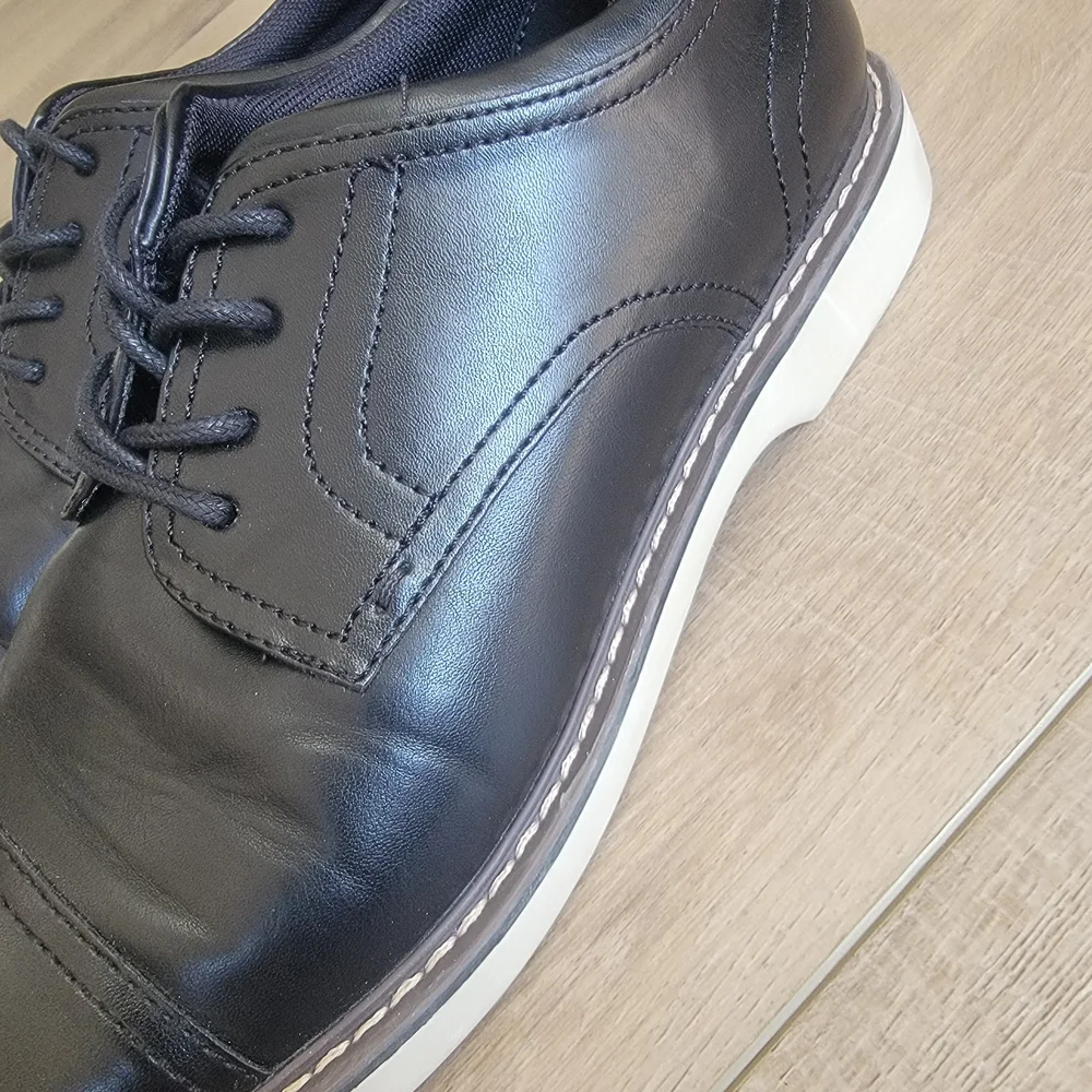 Alfani Mens Theo Black Cap Toe Memory Foam Oxfords Size 9.5M Near New